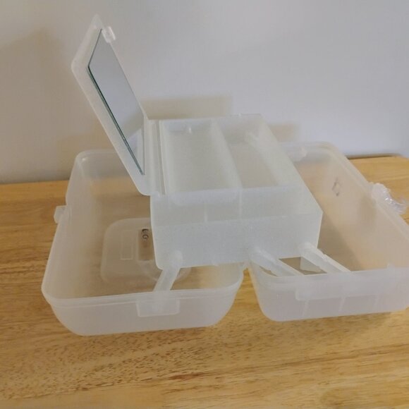 clear caboodle on the go girl makeup case sparkles sparkly - Picture 3 of 4